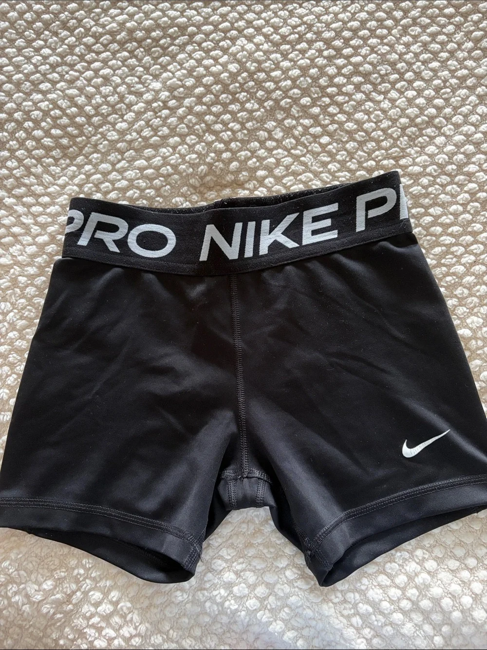 Nike Black Pro Elastic-Waist Kids Shorts